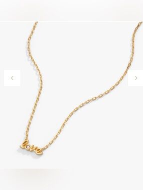 Alex and Ani Gold Love Script Pendant Necklace